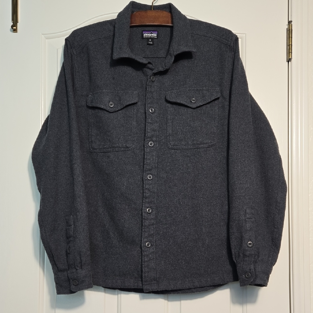 Patagonia Better Sweater Shirt Jacket Men’s M Charcoal Gray Organic Cotton